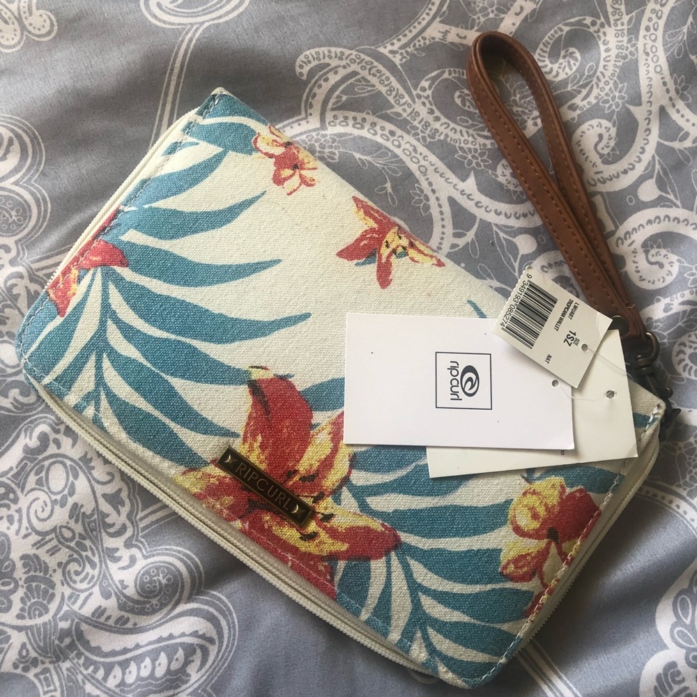 RipCurl summer floral print clutch/wallet
